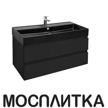 Тумба с раковиной Jacob Delafon Madeleine 100 см EB1318-J53 черный матовый
