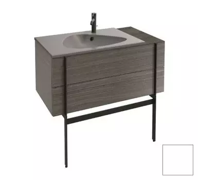 Тумба с раковиной Jacob Delafon Nouvelle Vague 100 см EB3031-G1C белый глянцевый