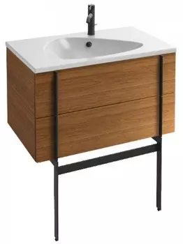 Тумба с раковиной Jacob Delafon Nouvelle Vague 80 см, EB3030-G1C, цвет - белый глянцевый лак