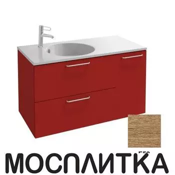 Тумба с раковиной Jacob Delafon Odeon Rive Gauche 100 см EB2544-R5-E52 дуб табак, ручки хром