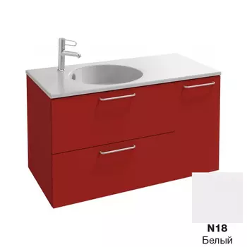 Тумба с раковиной Jacob Delafon Odeon Rive Gauche 100 см EB2544-R5-N18 белый, ручки хром
