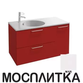 Тумба с раковиной Jacob Delafon Odeon Rive Gauche 100 см EB2544-R9-N18 белый, ручки чёрные