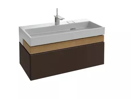 Тумба с раковиной Jacob Delafon Terrace 100 см EB1187-N23 ледяной коричневый глянцевый