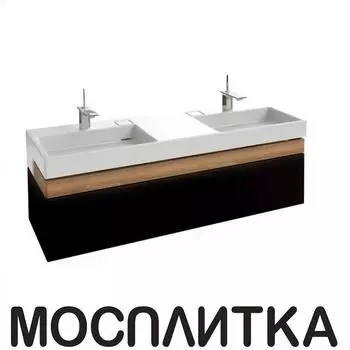 Тумба с раковиной Jacob Delafon Terrace 150 см EB1189-274 черный глянцевый