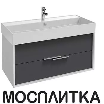 Тумба с раковиной Jacob Delafon Vivienne 100 см EB1668-J5-J54 белый глянцевый / серый матовый