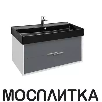 Тумба с раковиной Jacob Delafon Vivienne 100 см EB1668-J5-J54 белый глянцевый / серый матовый