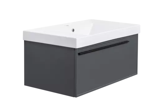 Тумба с раковиной La Fenice Elba Grigio 80 см FNC-01-ELB-G-80 серо-зеленая матовая