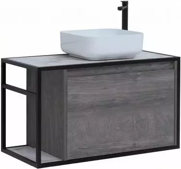 Тумба с раковиной Nova Lite LOFT 90 R цв. дуб рошелье, 261655