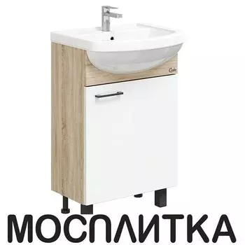 Тумба с раковиной Onika Эко Black 52 см 105209 белый / дуб сонома