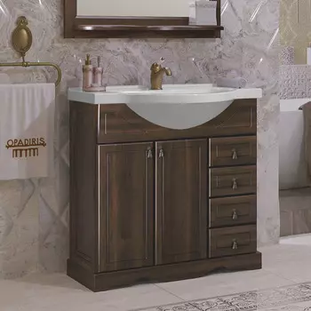 Тумба с раковиной Opadiris Клио 85 орех антикварный