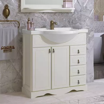 Тумба с раковиной Opadiris Клио 85 слоновая кость