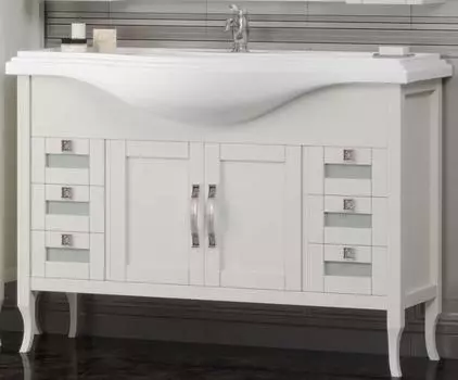 Тумба с раковиной Opadiris Мираж 120 слоновая кость