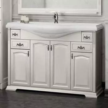 Тумба с раковиной Opadiris Риспекто 120 белый матовый