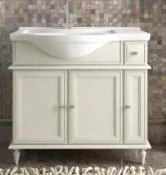 Тумба с раковиной Opadiris Санрайз 90 слоновая кость левая