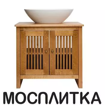 Тумба с раковиной Orange Capri OCT-75TU+RA тик матовый