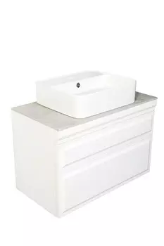 Тумба с раковиной Orange Modi 75 см, подвесная, белый софт