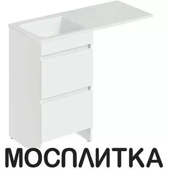 Тумба с раковиной Orange Optima Op-110TUW+RAL, под стиральную машину, левая
