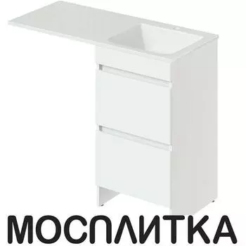 Тумба с раковиной Orange Optima Op-110TUW+RAR, под стиральную машину, правая