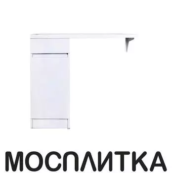 Тумба с раковиной Orange Optima OPK-40TUW+RAL левой под стиральную машину c корзиной для белья