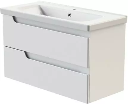 Тумба с раковиной Orange Topline-Milano 100 TP-MR100+RA белая глянцевая