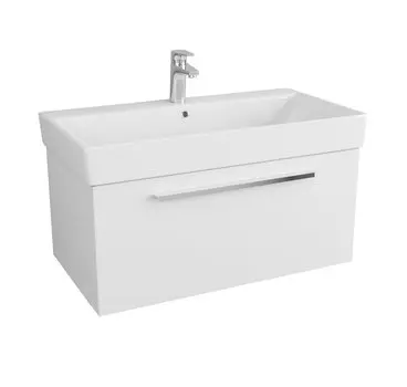 Тумба с раковиной Owl Ragnar OW020100 85 см, 1 ящик, 1 внутренний, белый лак