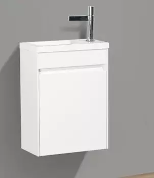 Тумба с раковиной подвесная BelBagno PIETRA MINI-400-1A-SO-BL-R 40 см Bianco Lucido