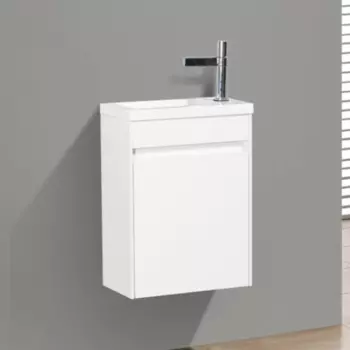 Тумба с раковиной подвесная BelBagno PIETRA MINI-460-1A-SO-BL-L 45 см Bianco Lucido