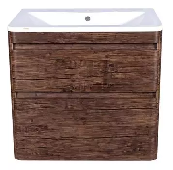 Тумба с раковиной подвесная Style Line Атлантика 90 Люкс PLUS, старое дерево