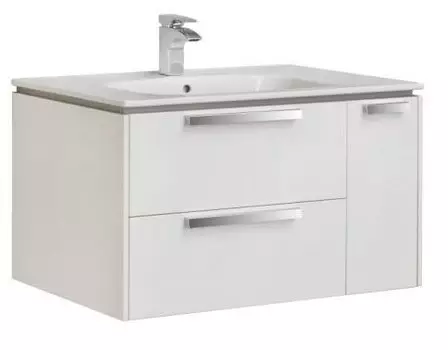 Тумба с раковиной Roca Lago 80 7857296806, цвет белый глянцевый