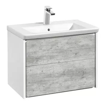 Тумба с раковиной Roca Ronda 70 белый матовый/бетон