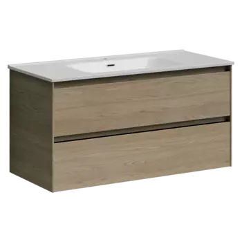 Тумба с раковиной Sancos Cento, 99 см., ламинат бежевый, CN100KE