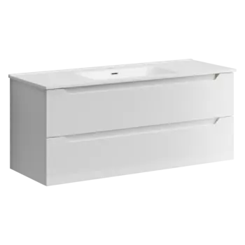 Тумба с раковиной Sancos Norma 2.0, 119 см., ламинат белый NR2.0120-1W,
