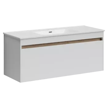 Тумба с раковиной Sancos Smart, 119 см., эмаль белый, SM120-1W