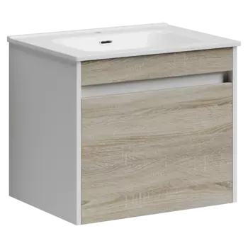Тумба с раковиной Sancos Smart, 59 см., эмаль белый, SM60E