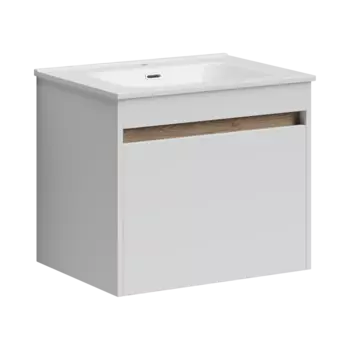 Тумба с раковиной Sancos Smart, 59 см., эмаль белый, SM60W
