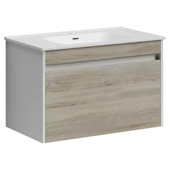 Тумба с раковиной Sancos Smart, 79 см., эмаль белый, SM80E