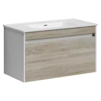 Тумба с раковиной Sancos Smart, 89 см., эмаль белый, SM90E