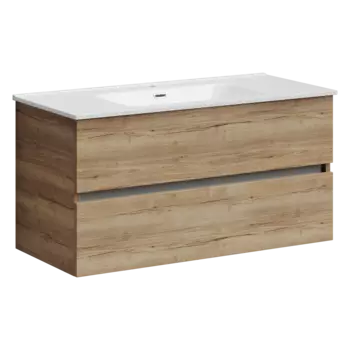 Тумба с раковиной Sancos Urban, 99 см., ламинат коричневый, UR100EG
