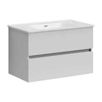 Тумба с раковиной Sancos Urban, 79 см., ламинат белый, UR80W