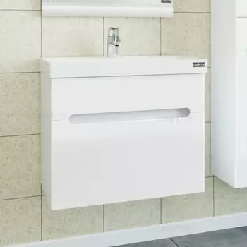 Тумба с раковиной СаНта Лондон 60 224002л, подвесная (2 ящ.)