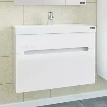 Тумба с раковиной СаНта Лондон 70 224003л, подвесная (2 ящ.)