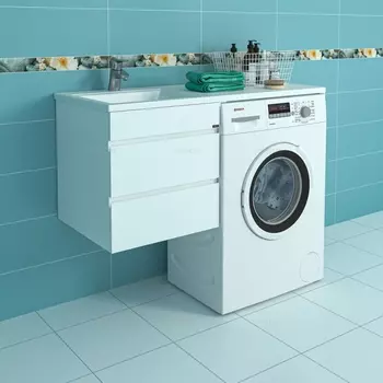 Тумба с раковиной СаНта Марс 50 см 700262 подвесная белая