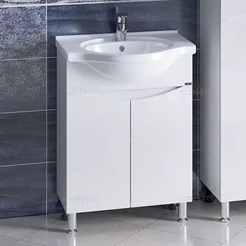 Тумба с раковиной СаНта Сатурн 60 700227, напольная, 2 ящика