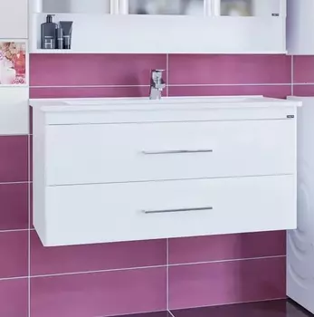 Тумба с раковиной СаНта Вегас 105 см 226034 подвесная белая