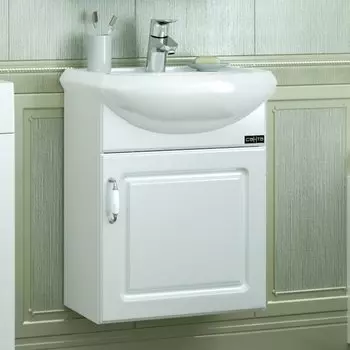 Тумба с раковиной СаНта Верона 45 700196 подвесная, цвет белый