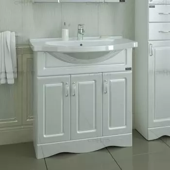 Тумба с раковиной СаНта Верона 80 700113 напольная, цвет белый