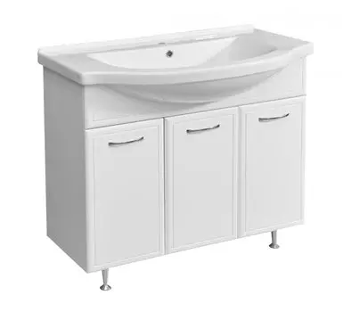 Тумба с раковиной Stella Polar Концепт 90 SP-00000134 90 см напольная, корзина, белая