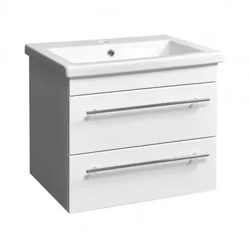 Тумба с раковиной Stella Polar Ванесса 50 SP-00000236 50 см подвесная, 2 ящика, белая