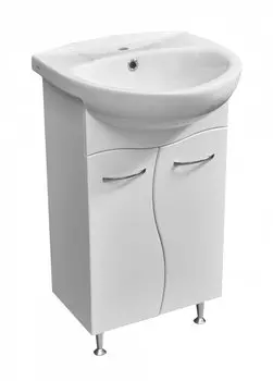 Тумба с раковиной Stella Polar Волна 50 SP-00000037 50 см напольная, белая