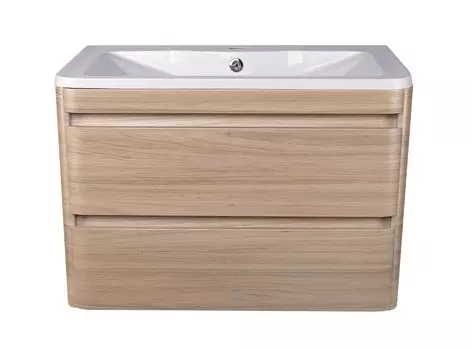 Тумба с раковиной Style Line 90 Люкс PLUS, подвесная, цвет ясень перламутр